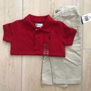 Baby Boy Ralph Lauren Polo and Pants - 9 month